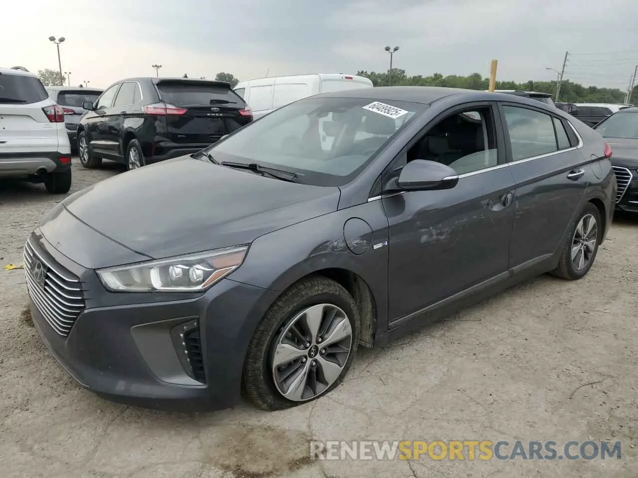 1 Photograph of a damaged car KMHC75LD0KU172590 HYUNDAI IONIQ 2019