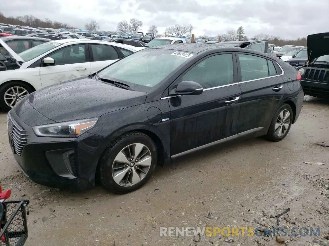 1 Photograph of a damaged car KMHC75LD4KU161835 HYUNDAI IONIQ 2019