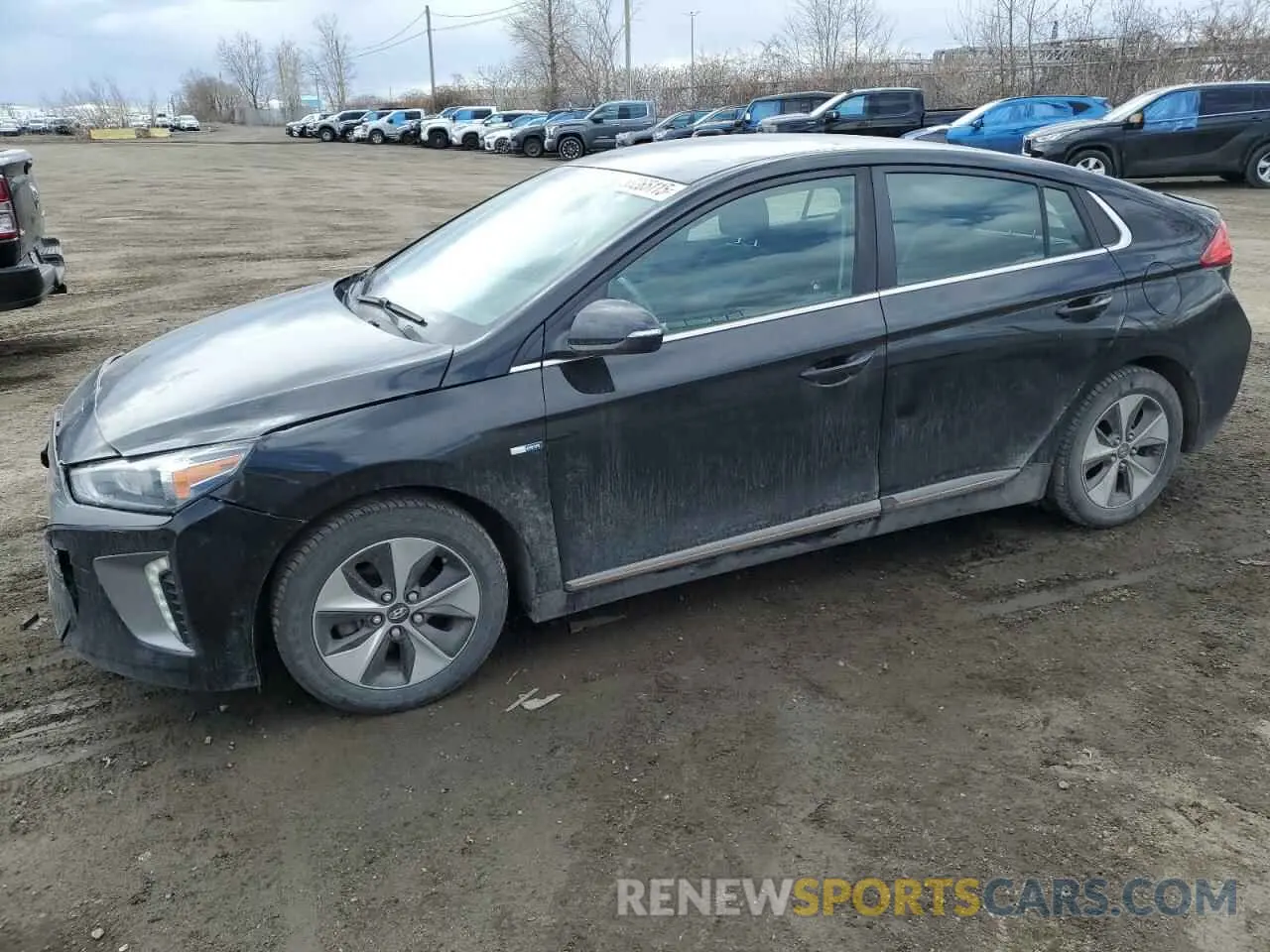 1 Photograph of a damaged car KMHC85LH0KU044916 HYUNDAI IONIQ 2019