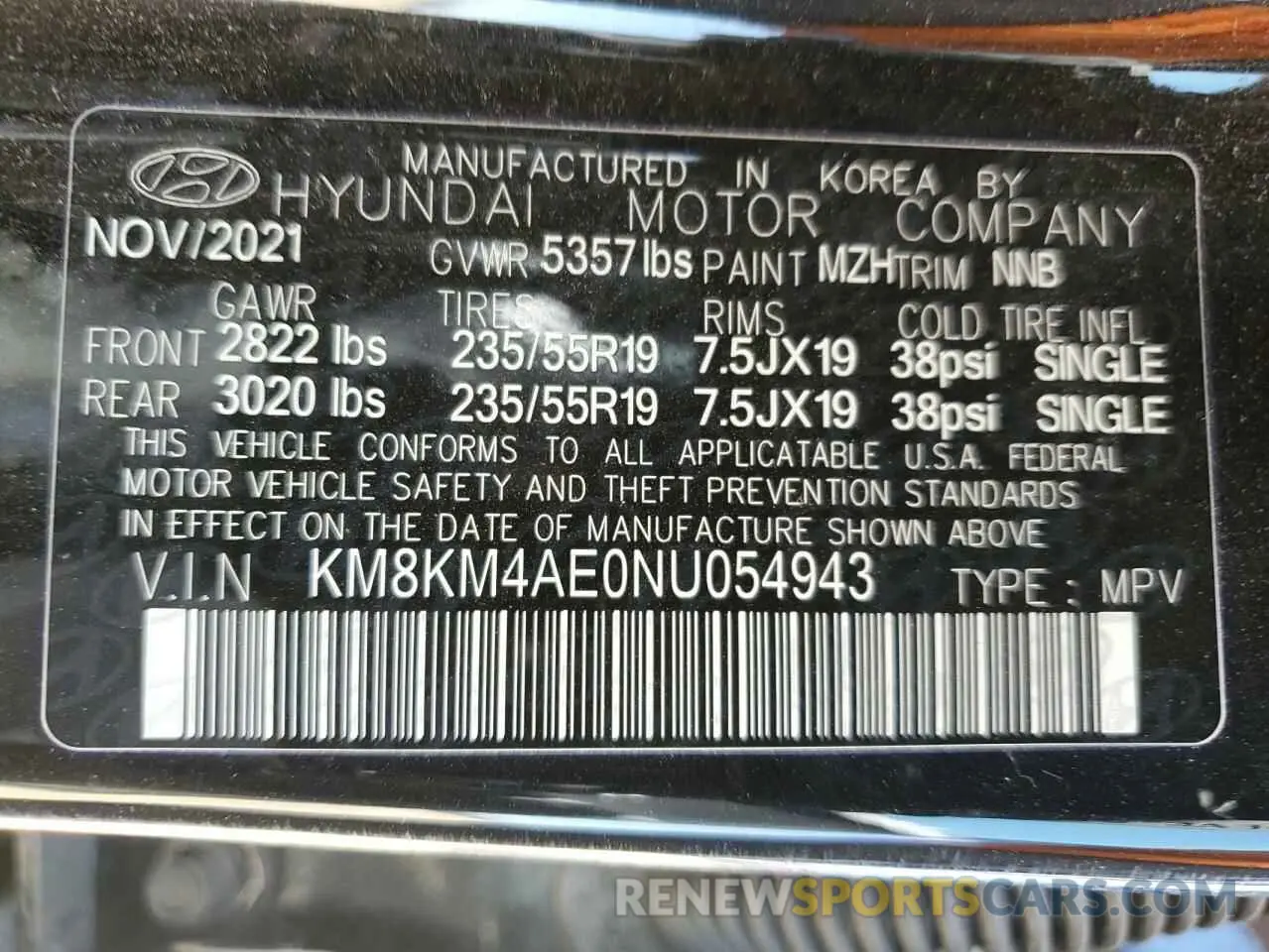 13 Photograph of a damaged car KM8KM4AE0NU054943 HYUNDAI IONIQ 2022