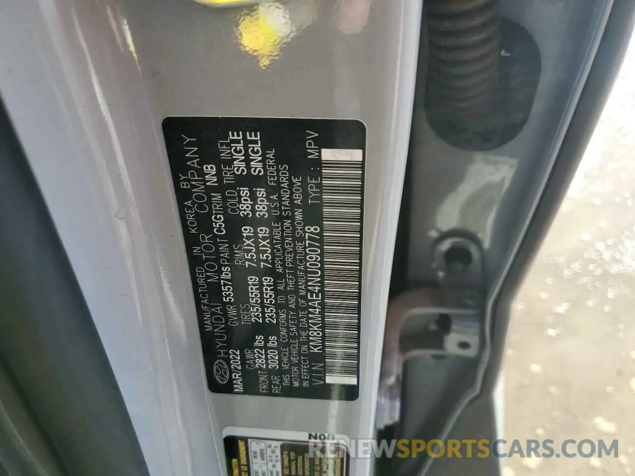 14 Photograph of a damaged car KM8KM4AE4NU090778 HYUNDAI IONIQ 2022