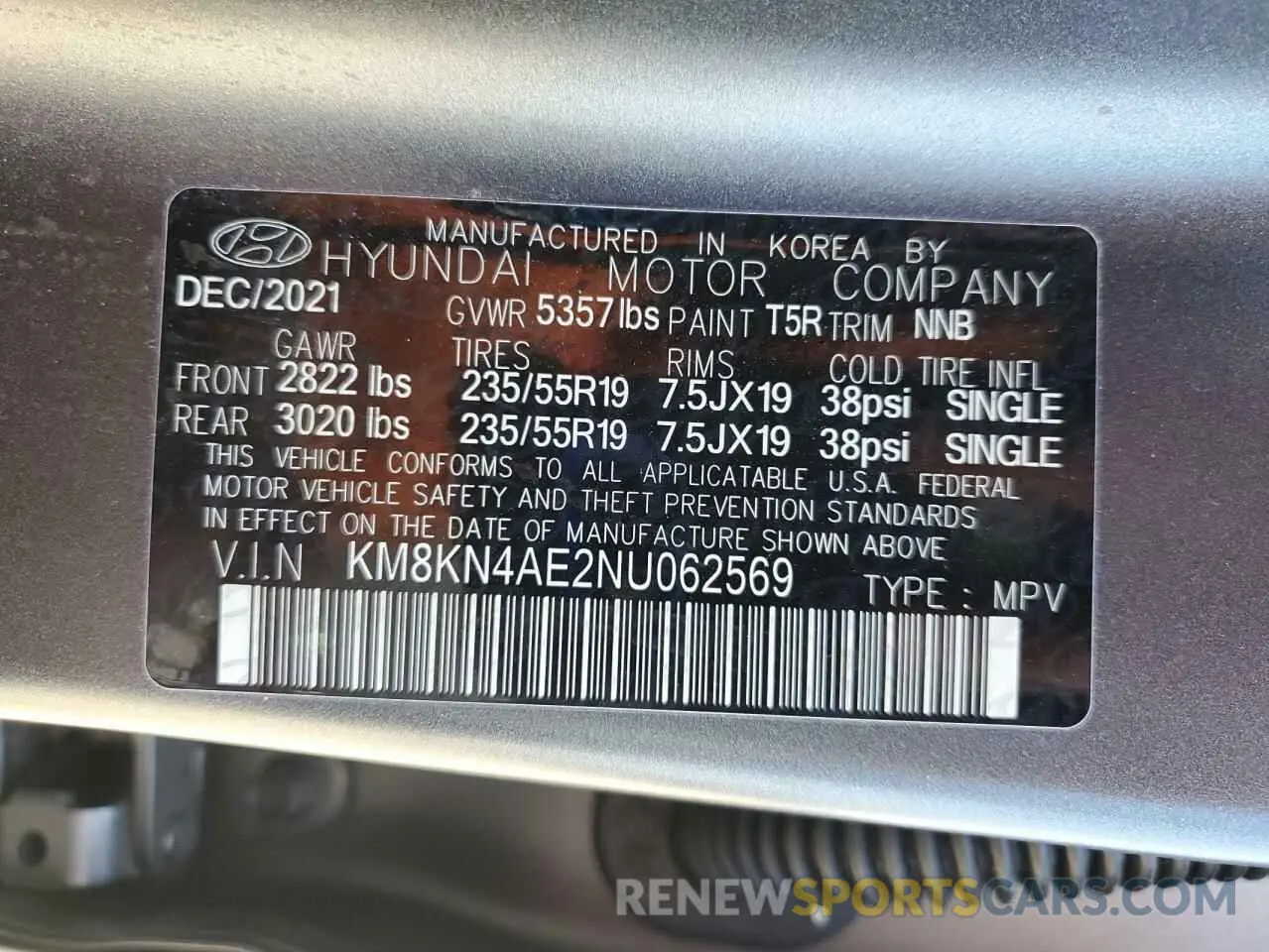 13 Photograph of a damaged car KM8KN4AE2NU062569 HYUNDAI IONIQ 2022