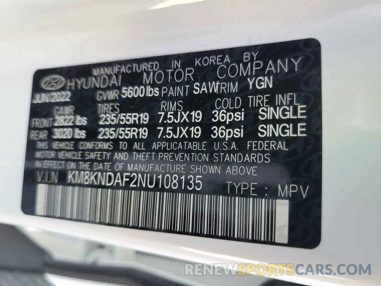 14 Photograph of a damaged car KM8KNDAF2NU108135 HYUNDAI IONIQ 2022