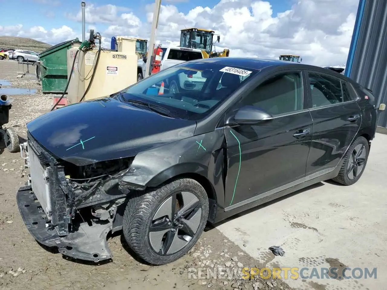 1 Photograph of a damaged car KMHC05LC6NU268918 HYUNDAI IONIQ 2022