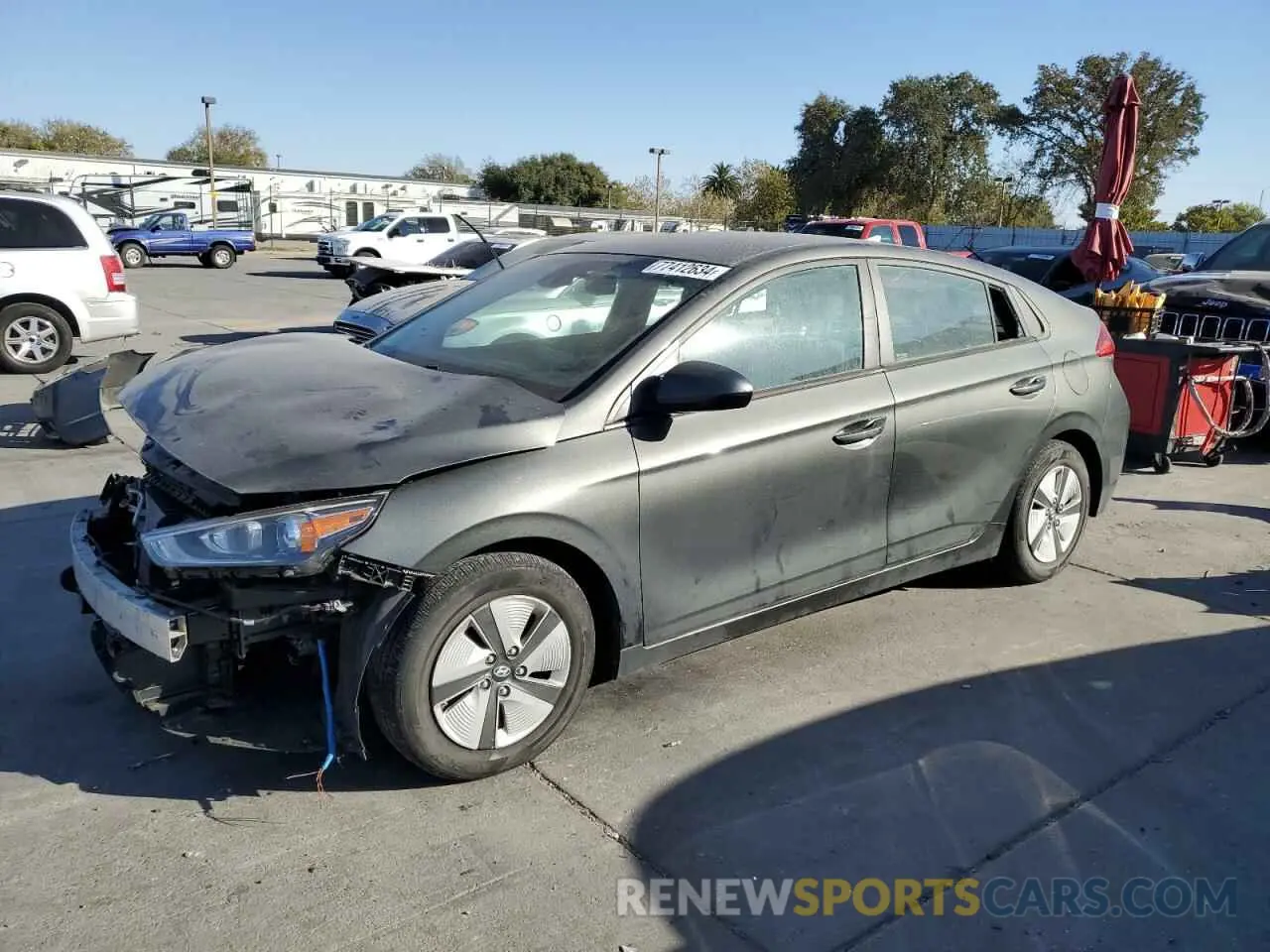 1 Photograph of a damaged car KMHC65LC8NU285203 HYUNDAI IONIQ 2022