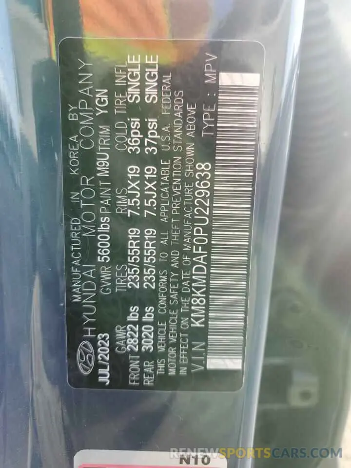 12 Photograph of a damaged car KM8KMDAF0PU229638 HYUNDAI IONIQ 2023