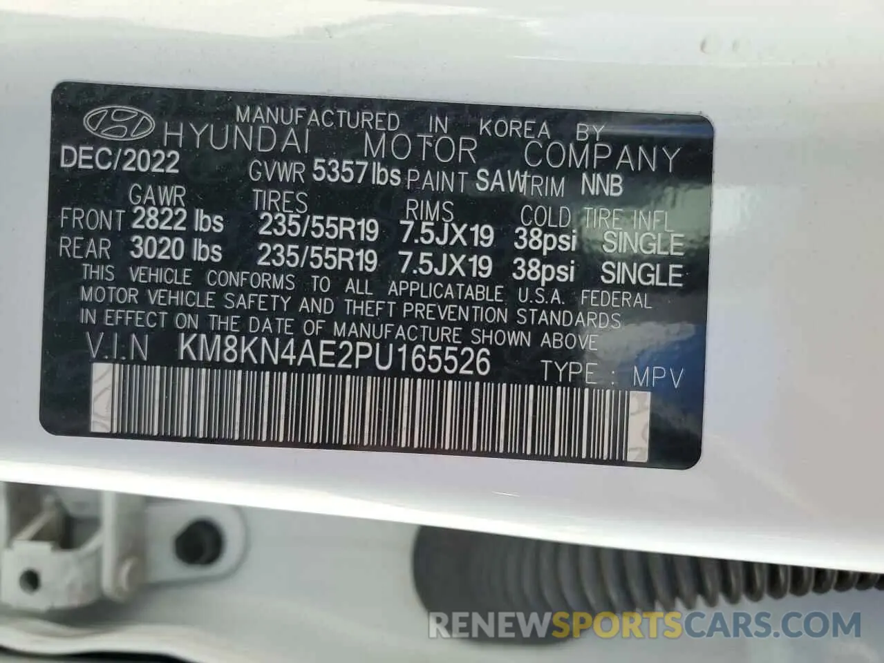 13 Photograph of a damaged car KM8KN4AE2PU165526 HYUNDAI IONIQ 2023