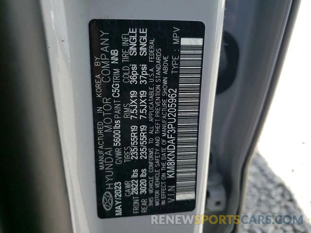 13 Photograph of a damaged car KM8KNDAF3PU205962 HYUNDAI IONIQ 2023