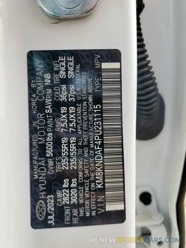 13 Photograph of a damaged car KM8KNDAF4PU231115 HYUNDAI IONIQ 2023