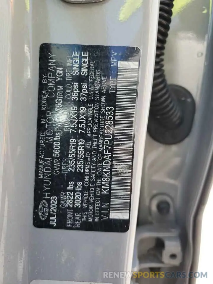 14 Photograph of a damaged car KM8KNDAF7PU228533 HYUNDAI IONIQ 2023
