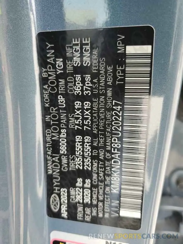 13 Photograph of a damaged car KM8KNDAF8PU202247 HYUNDAI IONIQ 2023