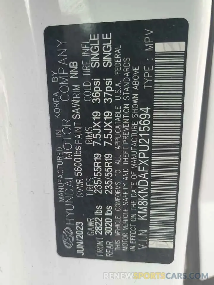 13 Photograph of a damaged car KM8KNDAFXPU215694 HYUNDAI IONIQ 2023