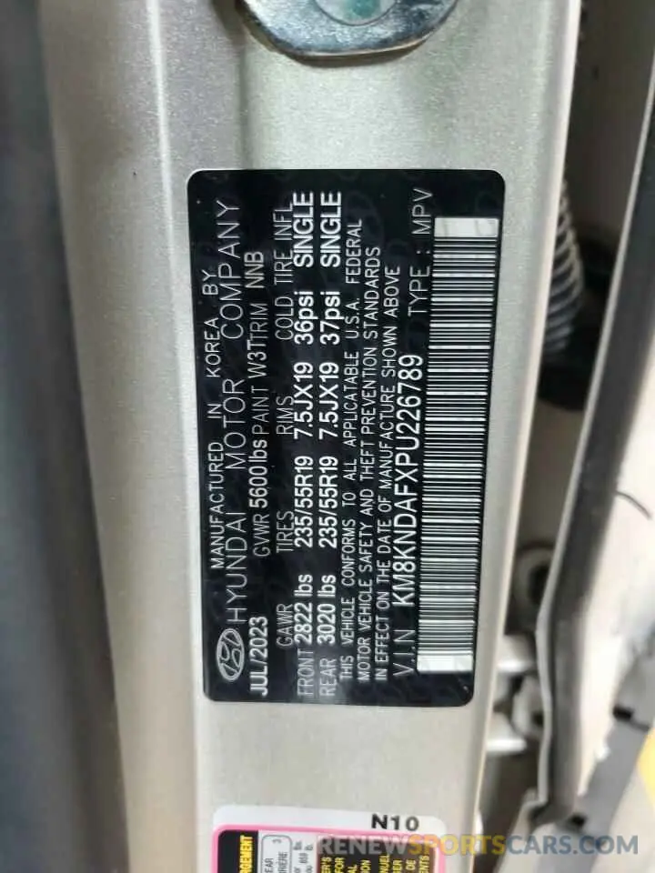 13 Photograph of a damaged car KM8KNDAFXPU226789 HYUNDAI IONIQ 2023