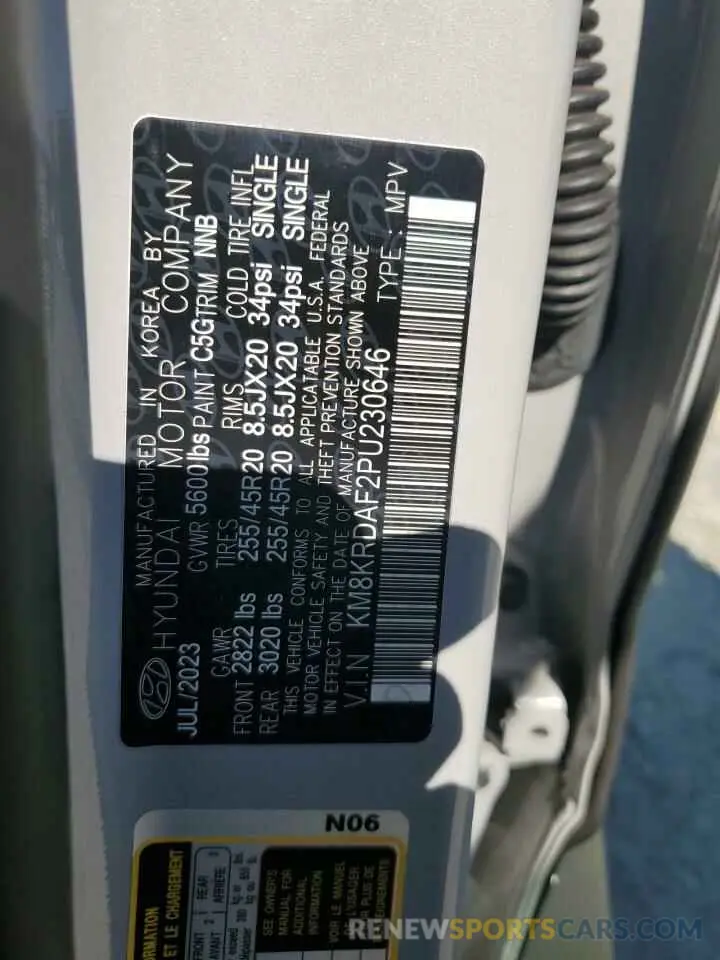 13 Photograph of a damaged car KM8KRDAF2PU230646 HYUNDAI IONIQ 2023