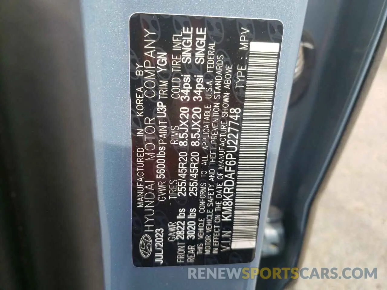 12 Photograph of a damaged car KM8KRDAF6PU227748 HYUNDAI IONIQ 2023