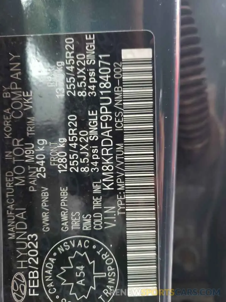 14 Photograph of a damaged car KM8KRDAF9PU184071 HYUNDAI IONIQ 2023