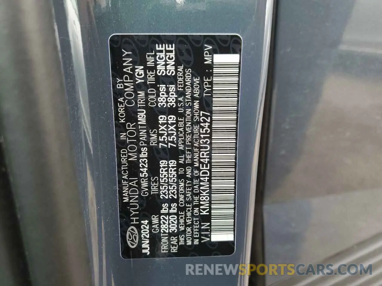 15 Photograph of a damaged car KM8KM4DE4RU315427 HYUNDAI IONIQ 2024