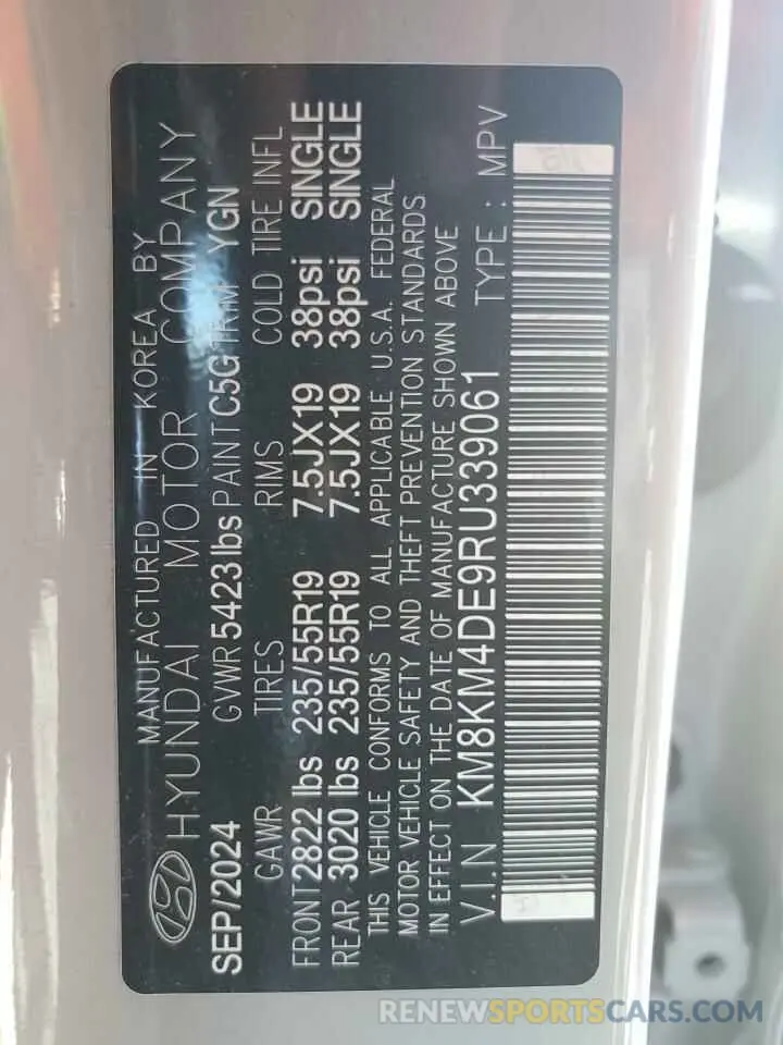 12 Photograph of a damaged car KM8KM4DE9RU339061 HYUNDAI IONIQ 2024