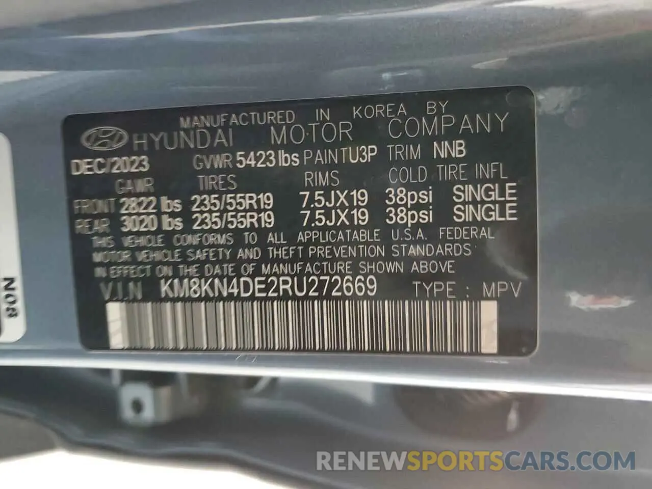 14 Photograph of a damaged car KM8KN4DE2RU272669 HYUNDAI IONIQ 2024