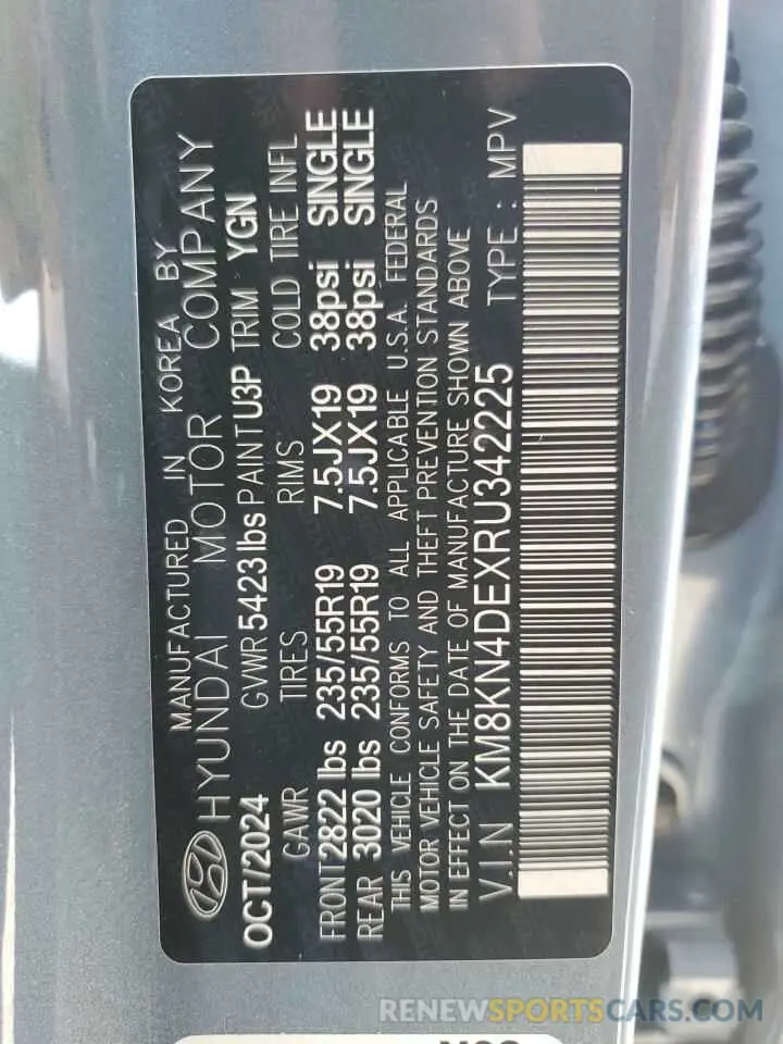 12 Photograph of a damaged car KM8KN4DEXRU342225 HYUNDAI IONIQ 2024
