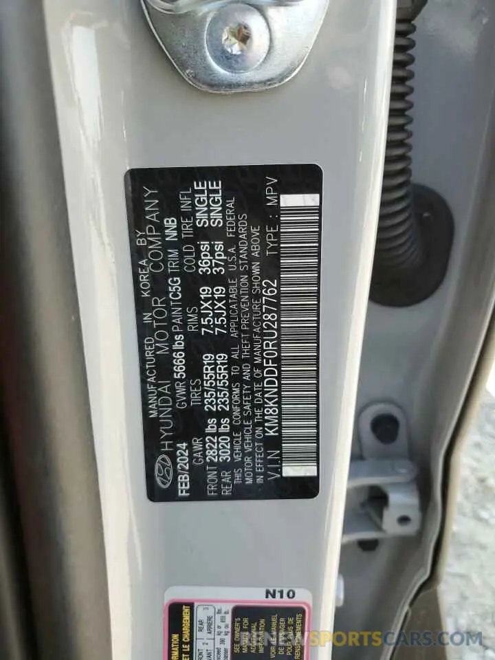 14 Photograph of a damaged car KM8KNDDF0RU287762 HYUNDAI IONIQ 2024