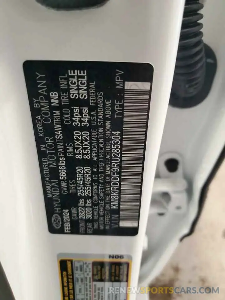13 Photograph of a damaged car KM8KRDDF9RU285304 HYUNDAI IONIQ 2024