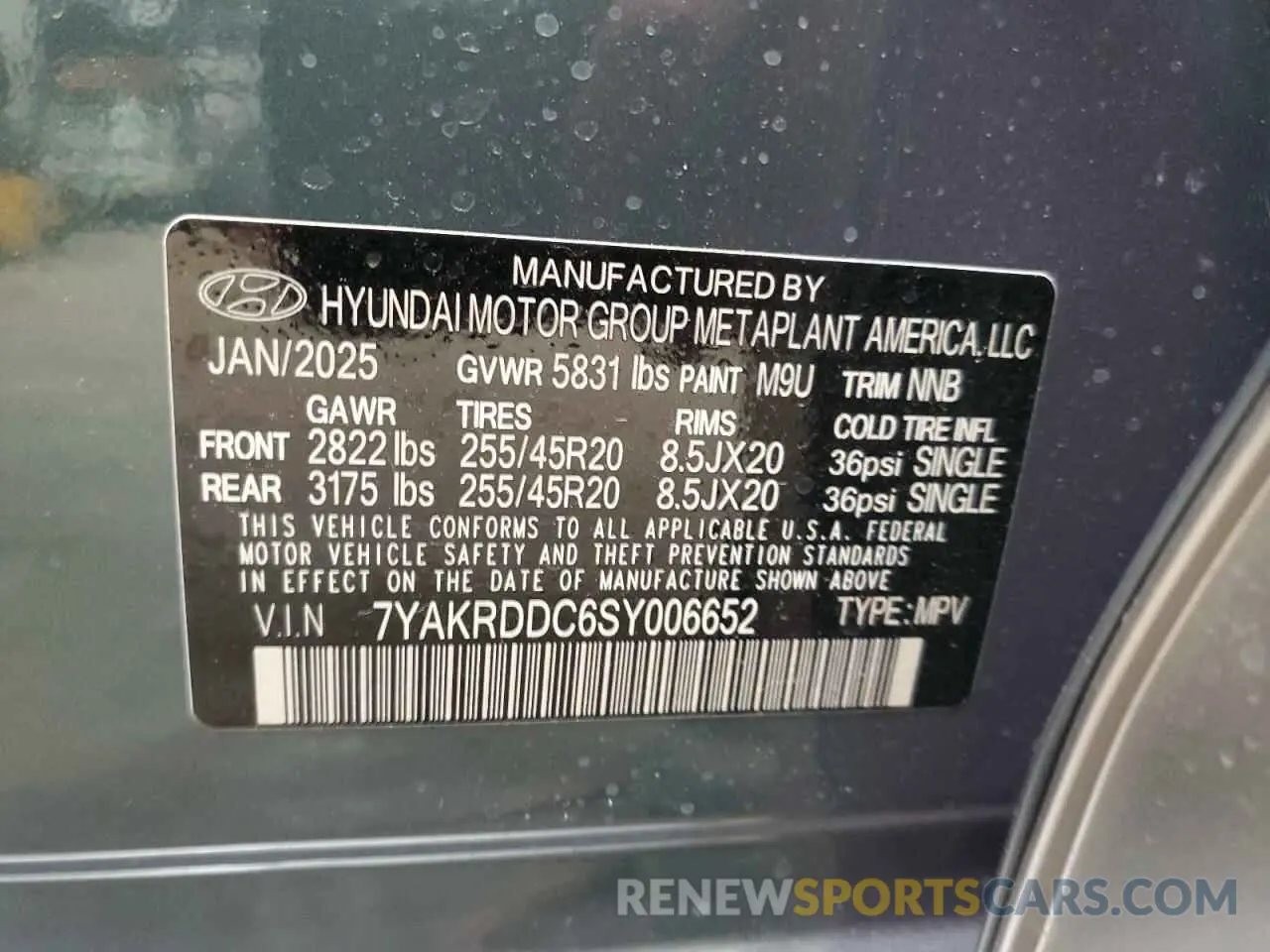 13 Photograph of a damaged car 7YAKRDDC6SY006652 HYUNDAI IONIQ 2025