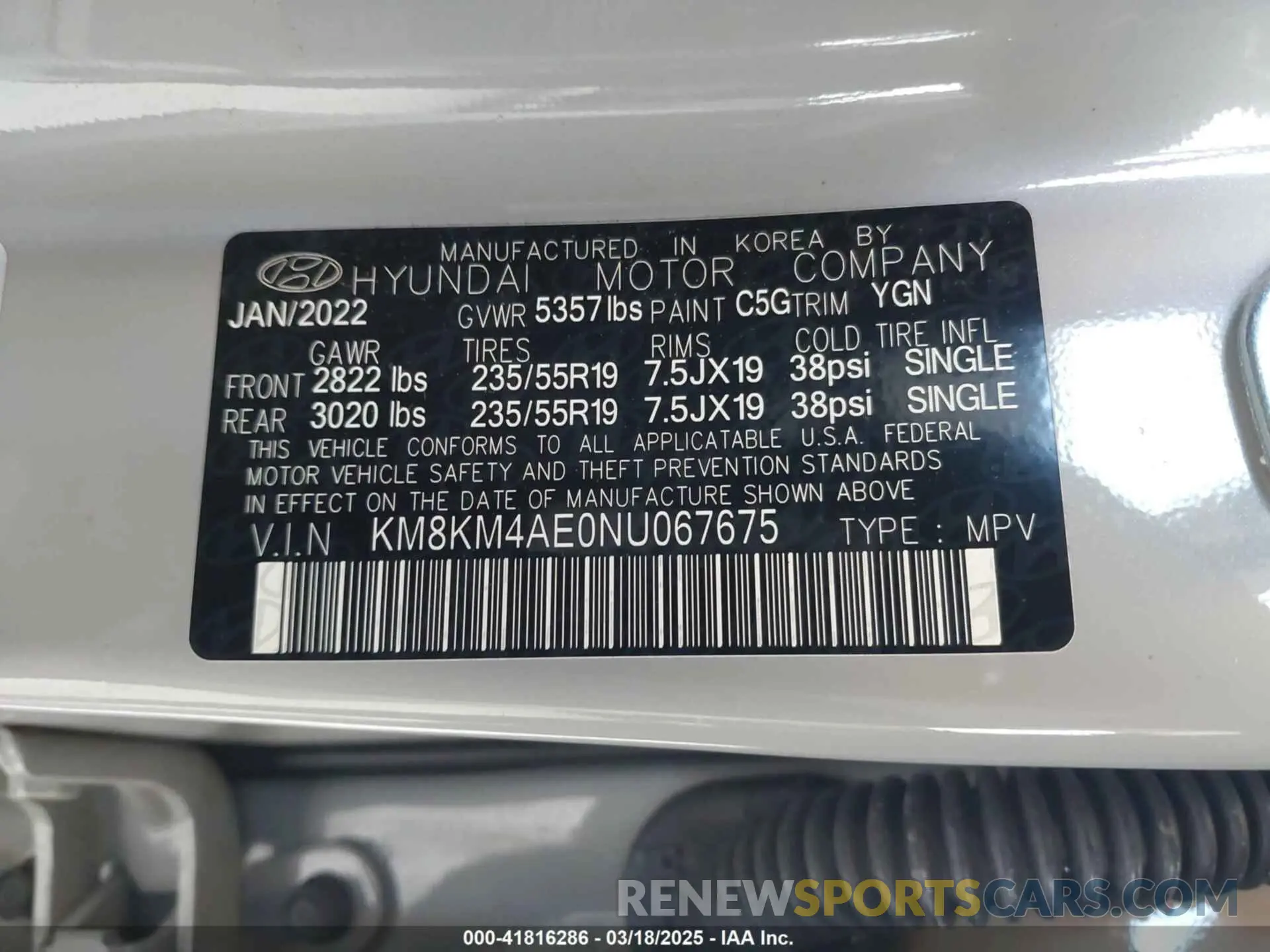 9 Photograph of a damaged car KM8KM4AE0NU067675 HYUNDAI IONIQ 5 2022