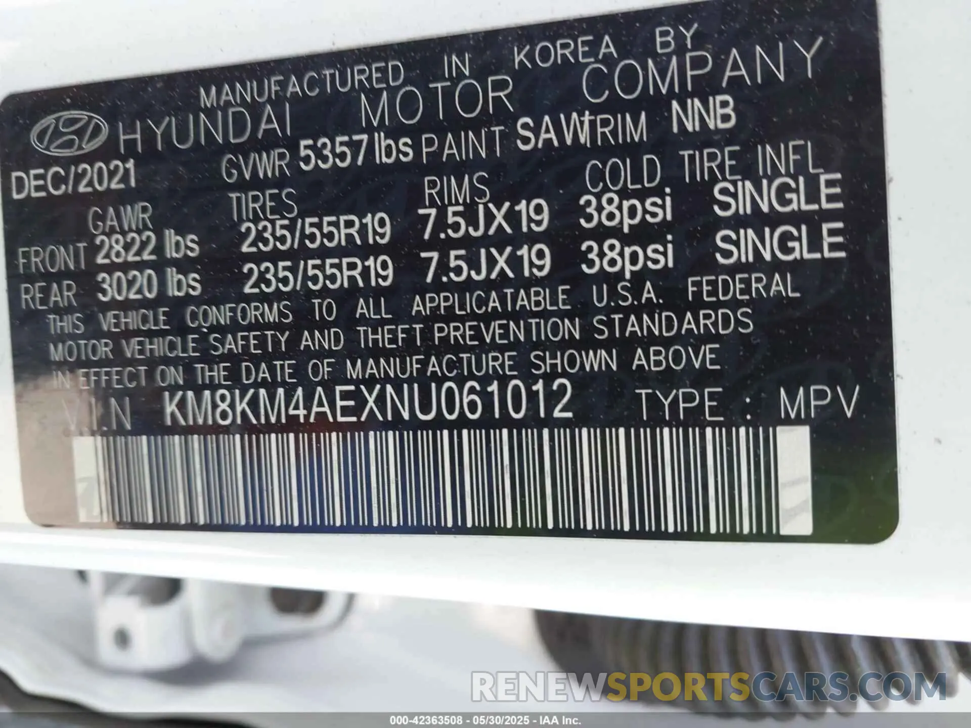 9 Photograph of a damaged car KM8KM4AEXNU061012 HYUNDAI IONIQ 5 2022