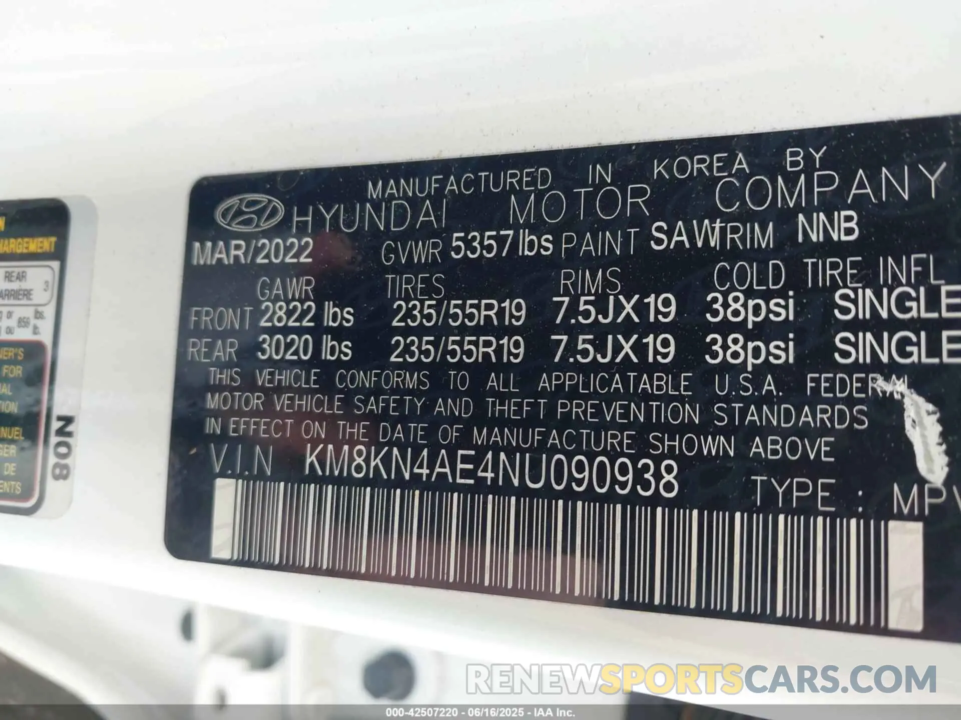 9 Photograph of a damaged car KM8KN4AE4NU090938 HYUNDAI IONIQ 5 2022