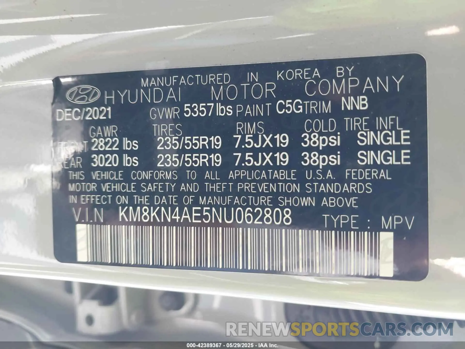 9 Photograph of a damaged car KM8KN4AE5NU062808 HYUNDAI IONIQ 5 2022