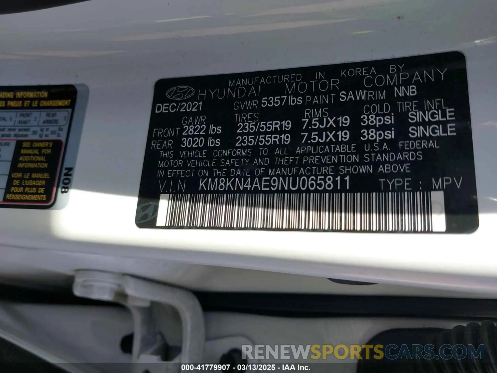 9 Photograph of a damaged car KM8KN4AE9NU065811 HYUNDAI IONIQ 5 2022