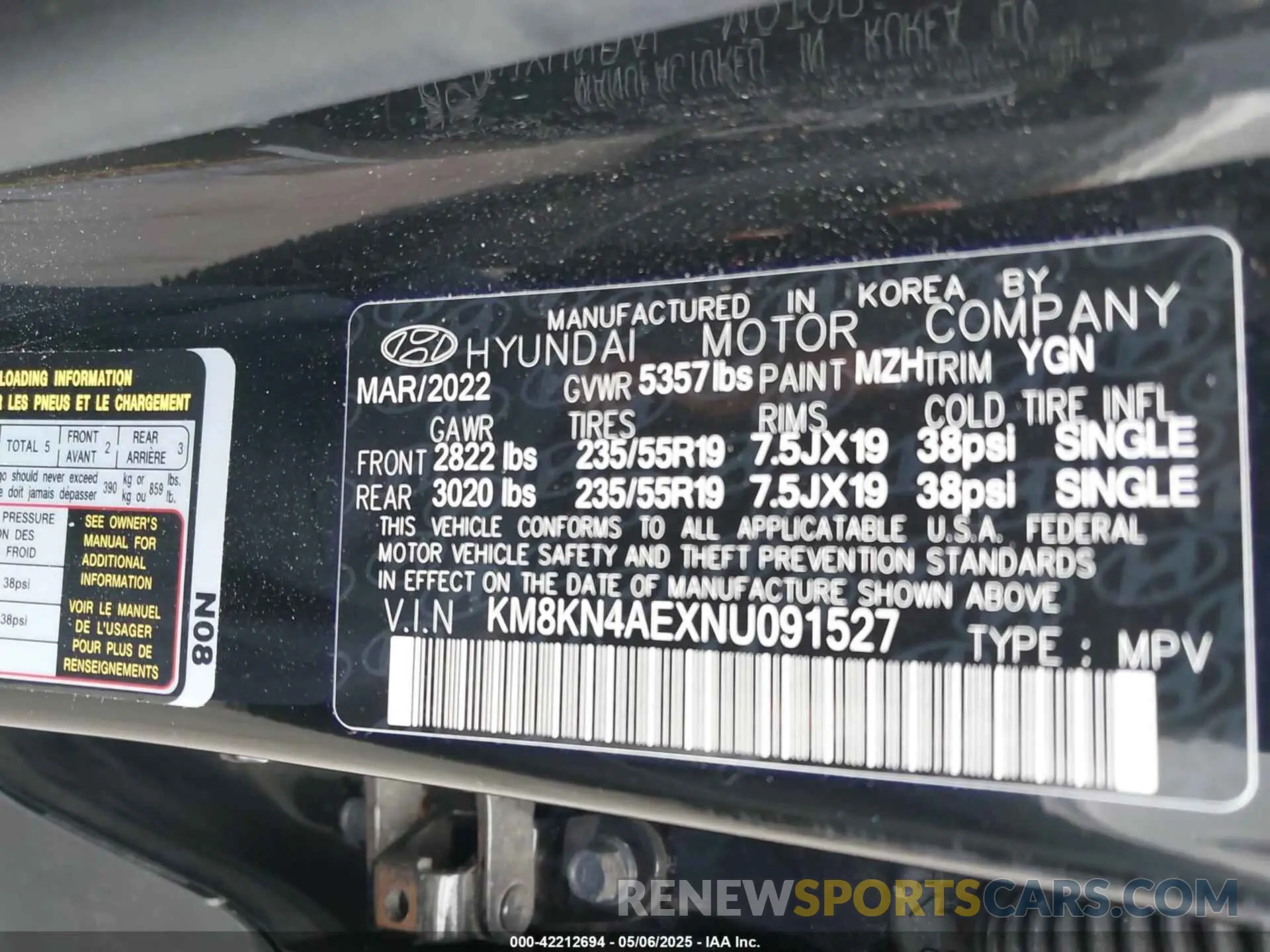 9 Photograph of a damaged car KM8KN4AEXNU091527 HYUNDAI IONIQ 5 2022