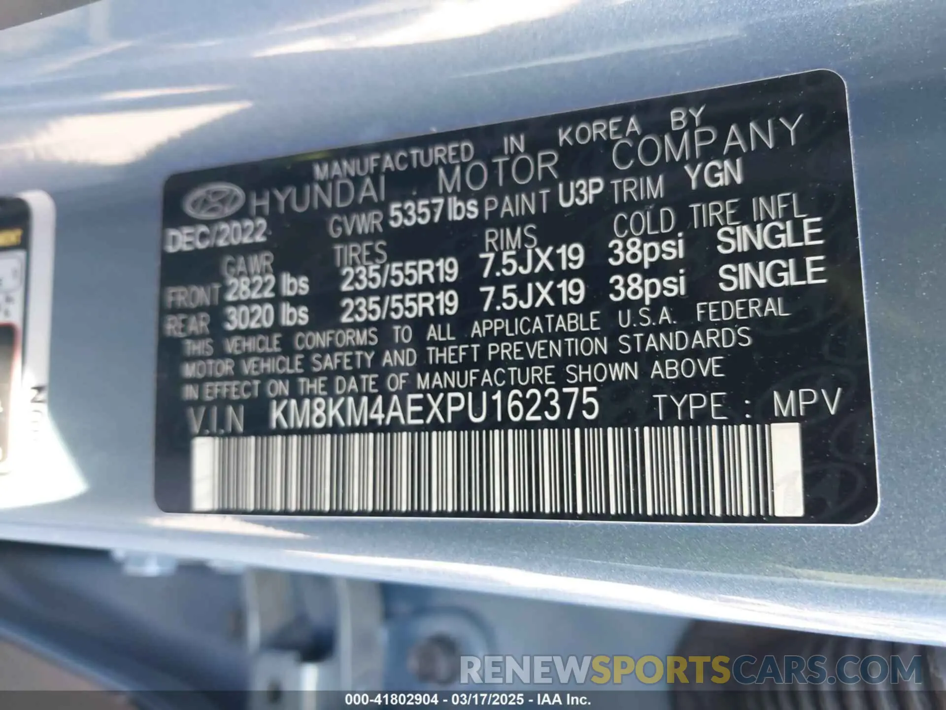 9 Photograph of a damaged car KM8KM4AEXPU162375 HYUNDAI IONIQ 5 2023
