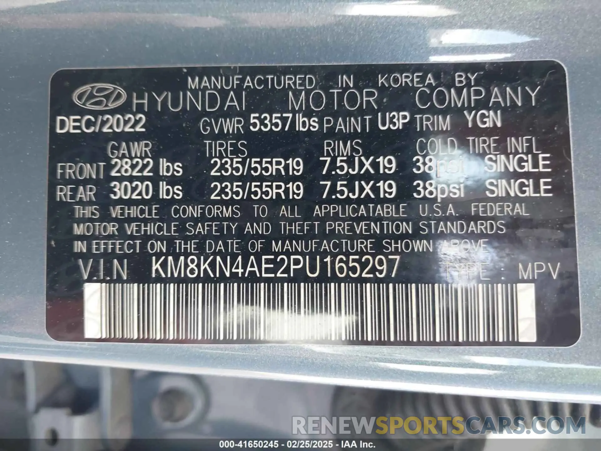 9 Photograph of a damaged car KM8KN4AE2PU165297 HYUNDAI IONIQ 5 2023