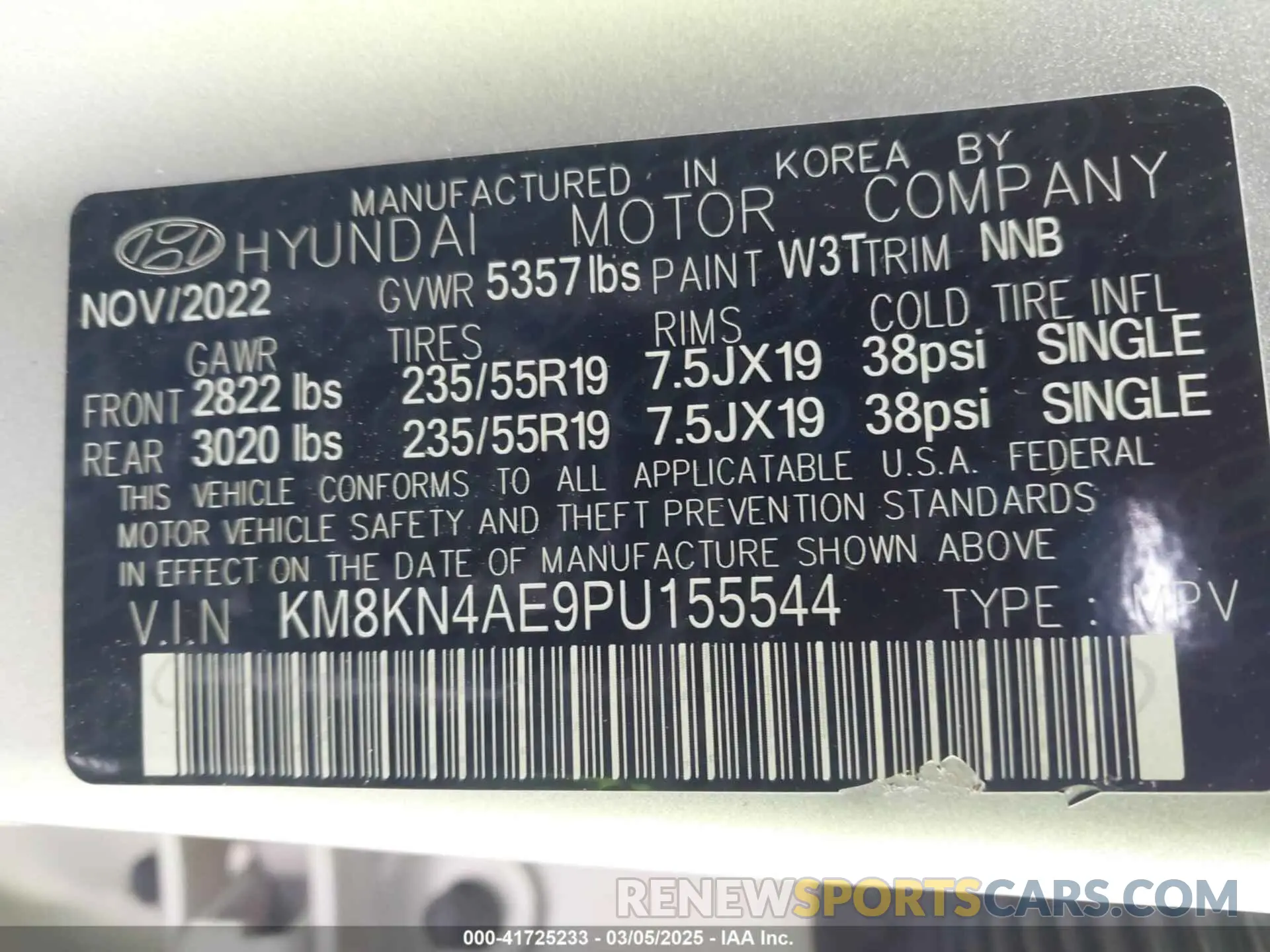9 Photograph of a damaged car KM8KN4AE9PU155544 HYUNDAI IONIQ 5 2023