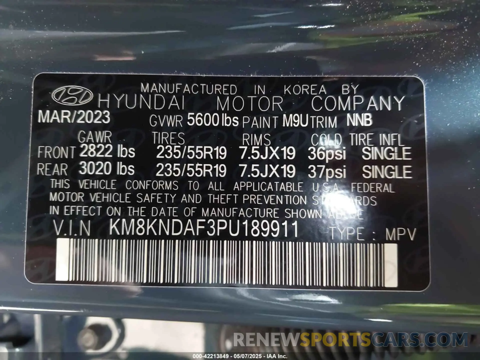 9 Photograph of a damaged car KM8KNDAF3PU189911 HYUNDAI IONIQ 5 2023