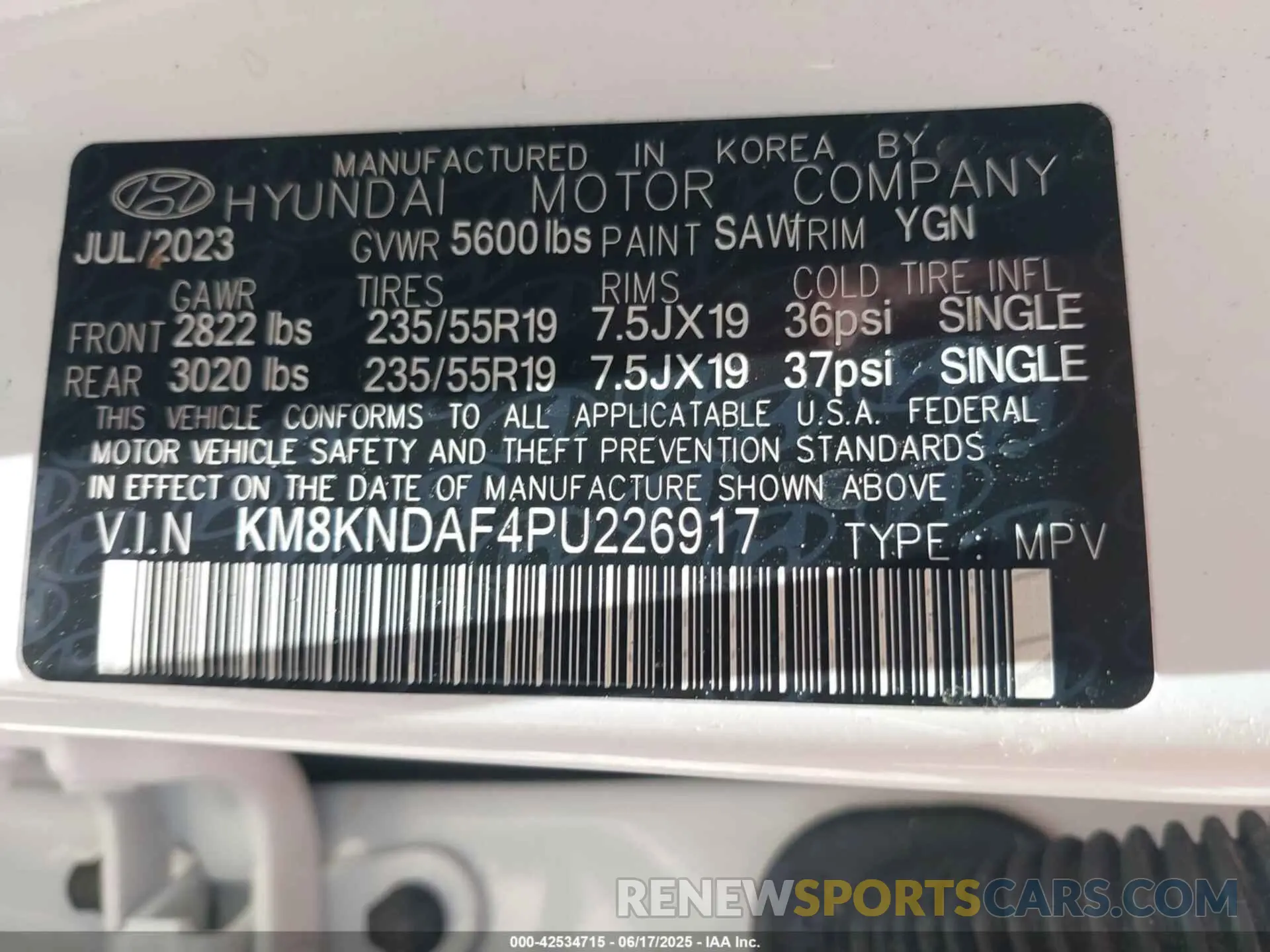 9 Photograph of a damaged car KM8KNDAF4PU226917 HYUNDAI IONIQ 5 2023