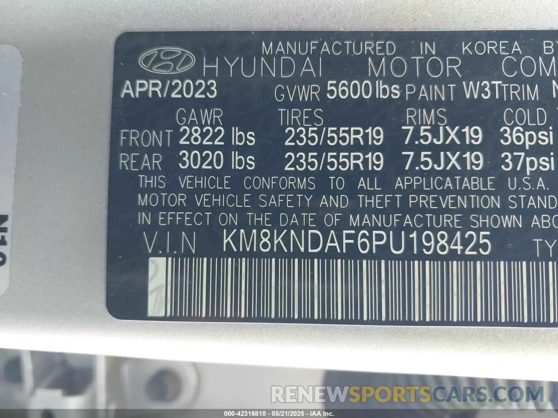 9 Photograph of a damaged car KM8KNDAF6PU198425 HYUNDAI IONIQ 5 2023
