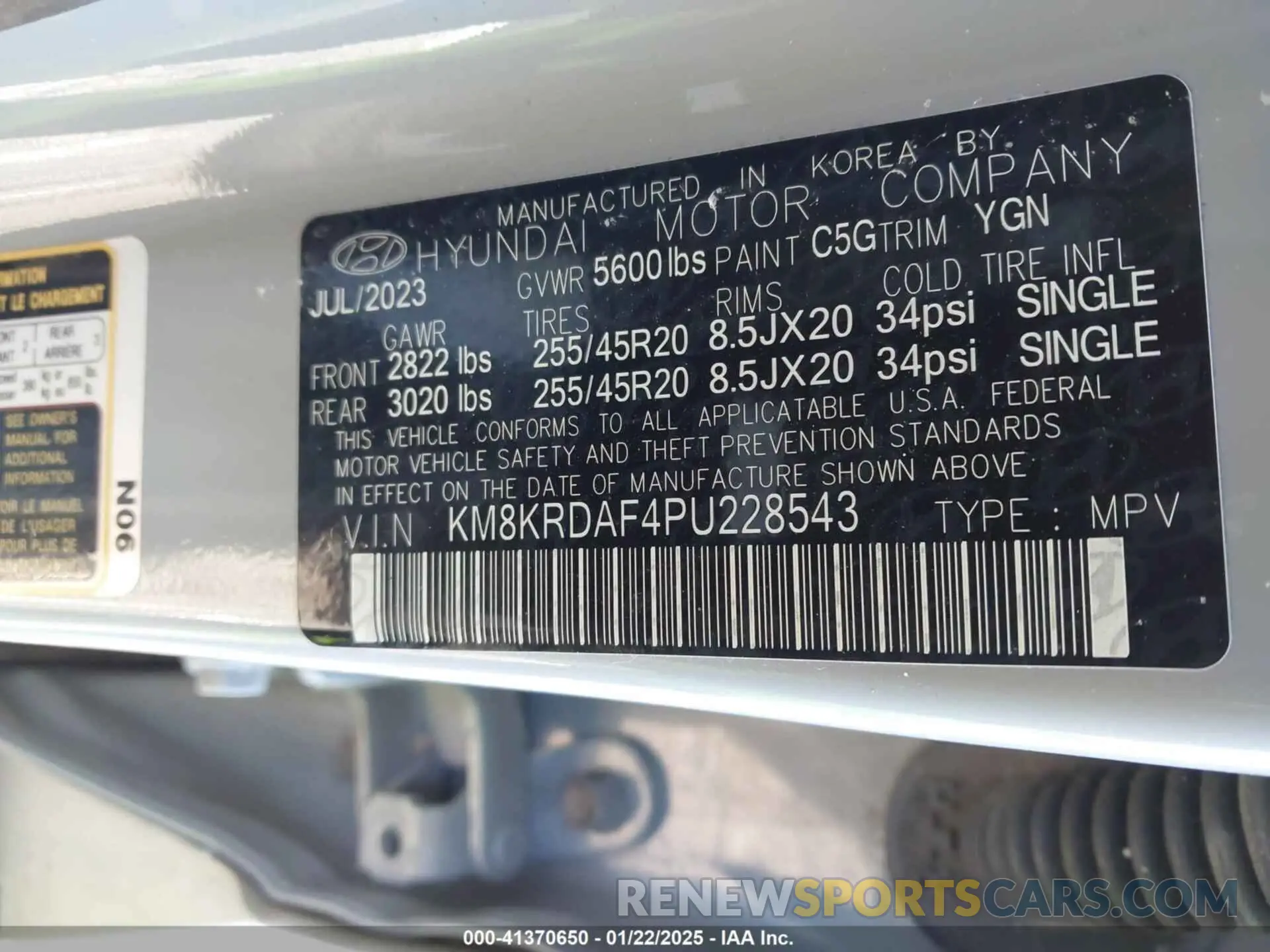 9 Photograph of a damaged car KM8KRDAF4PU228543 HYUNDAI IONIQ 5 2023