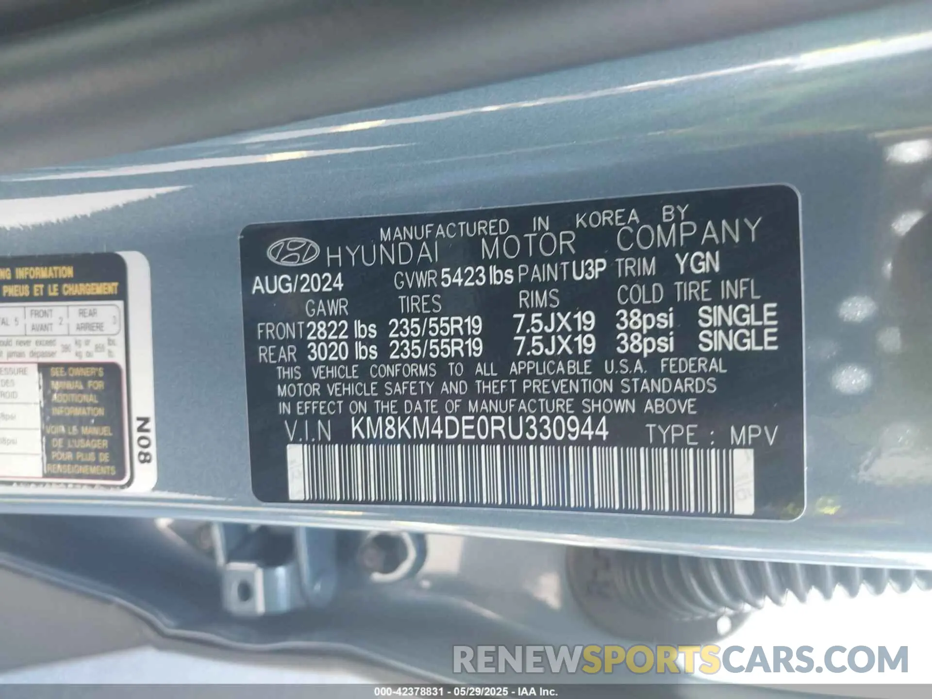 9 Photograph of a damaged car KM8KM4DE0RU330944 HYUNDAI IONIQ 5 2024