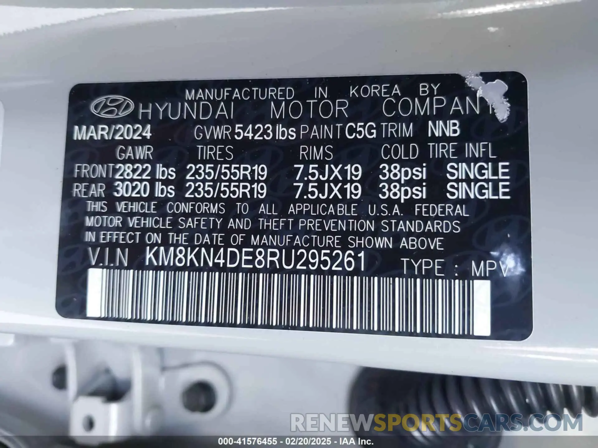 9 Photograph of a damaged car KM8KN4DE8RU295261 HYUNDAI IONIQ 5 2024