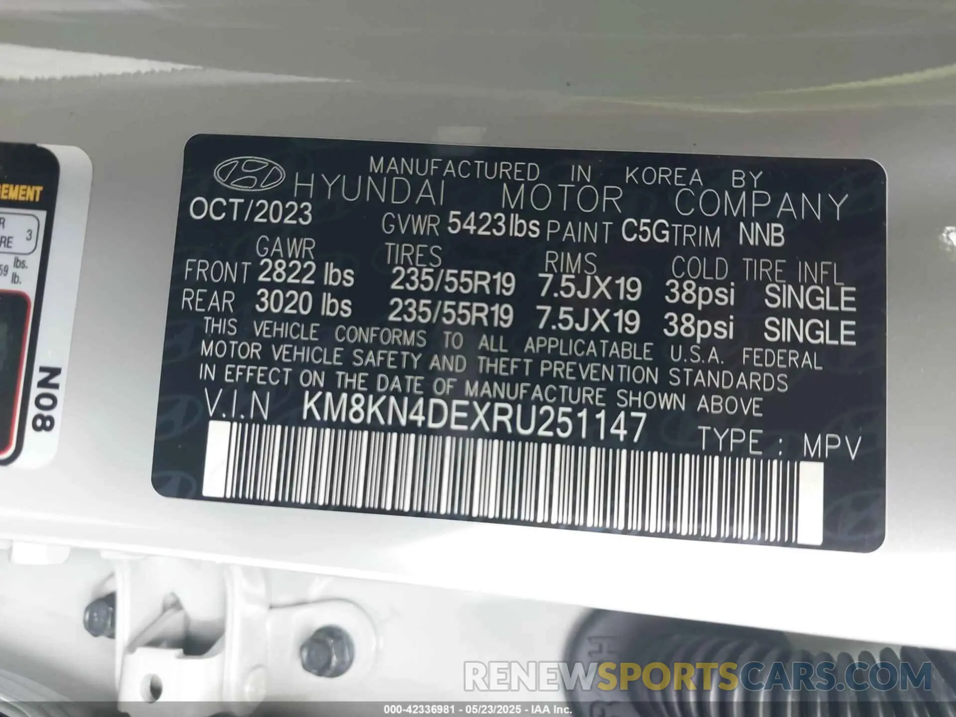 9 Photograph of a damaged car KM8KN4DEXRU251147 HYUNDAI IONIQ 5 2024