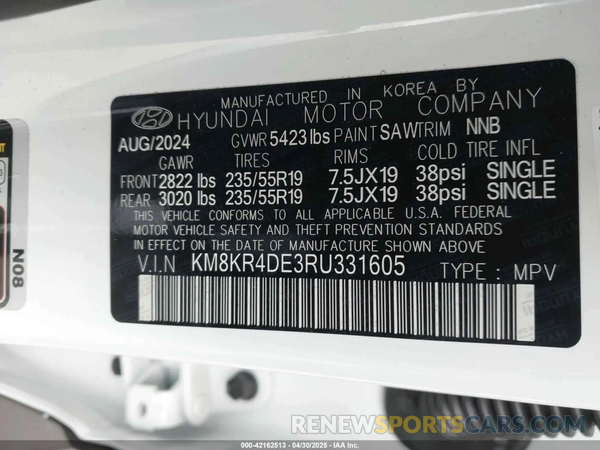 9 Photograph of a damaged car KM8KR4DE3RU331605 HYUNDAI IONIQ 5 2024