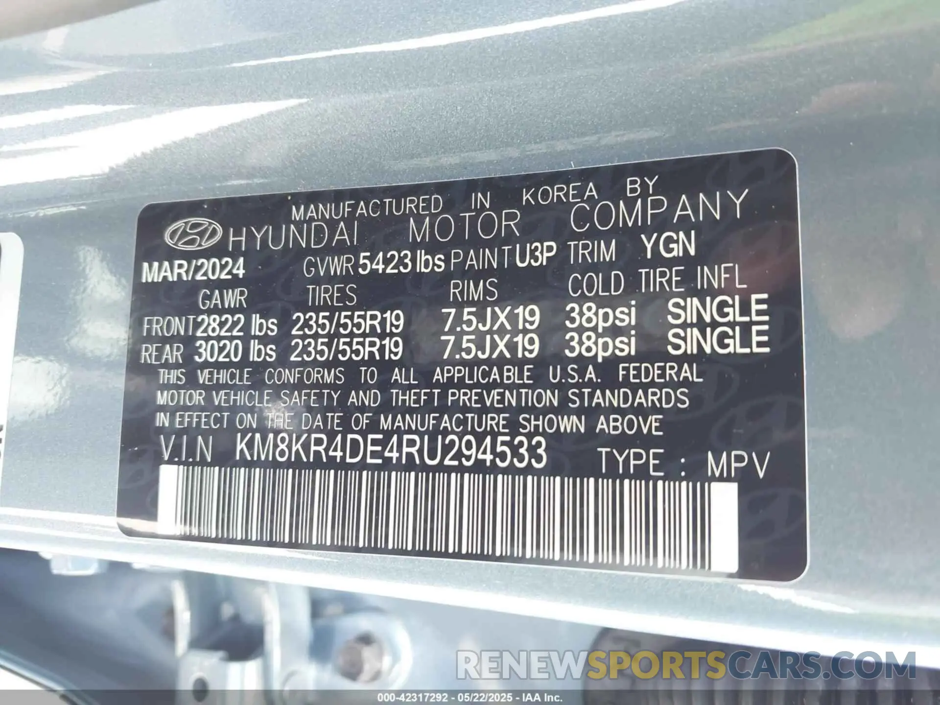 9 Photograph of a damaged car KM8KR4DE4RU294533 HYUNDAI IONIQ 5 2024