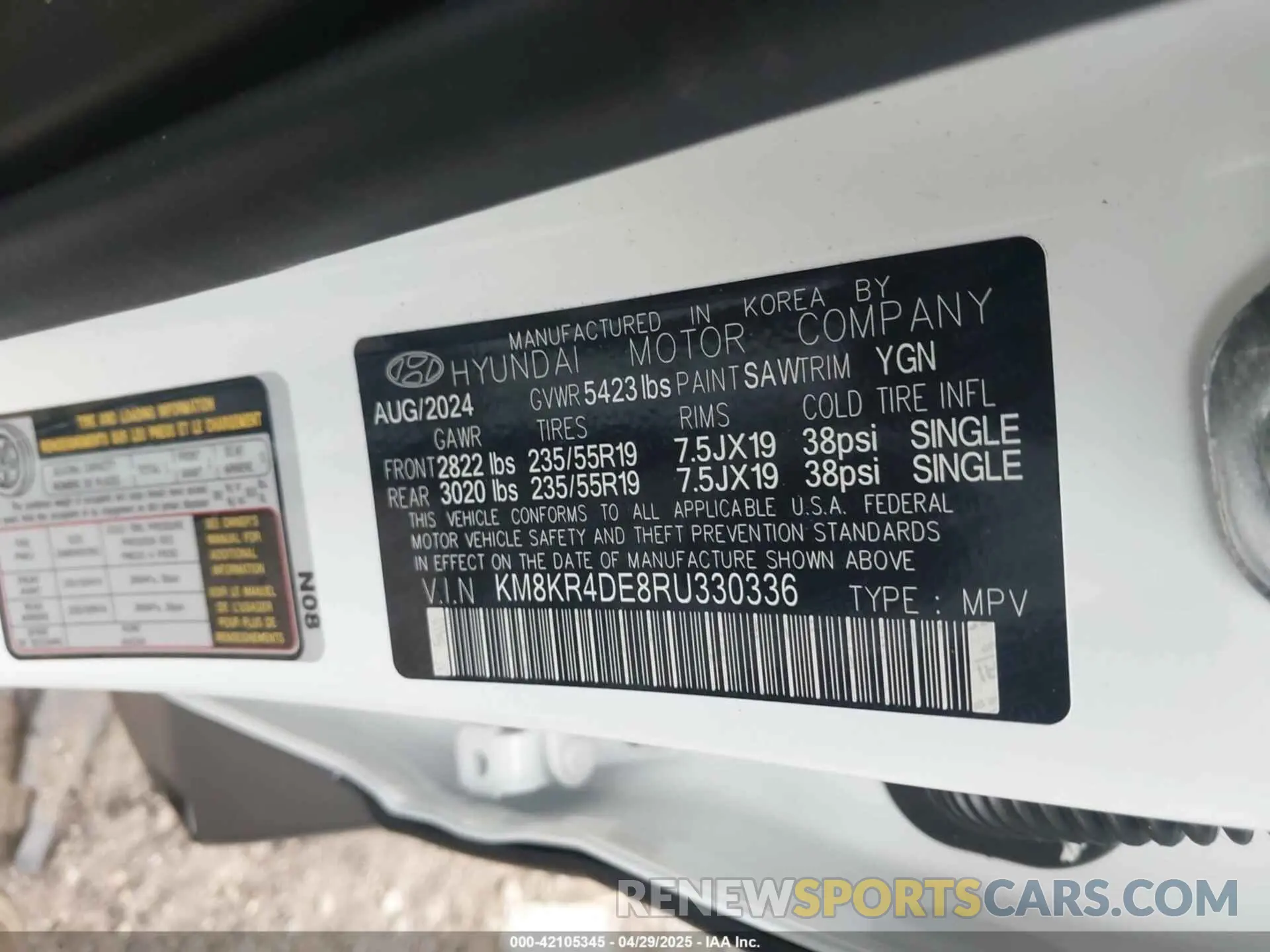 9 Photograph of a damaged car KM8KR4DE8RU330336 HYUNDAI IONIQ 5 2024