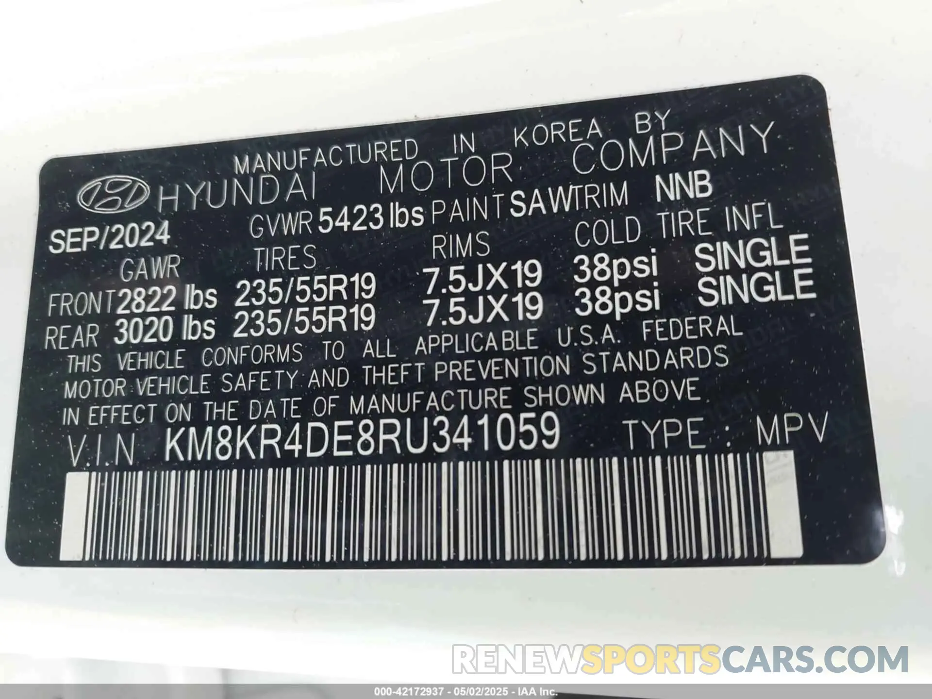 9 Photograph of a damaged car KM8KR4DE8RU341059 HYUNDAI IONIQ 5 2024