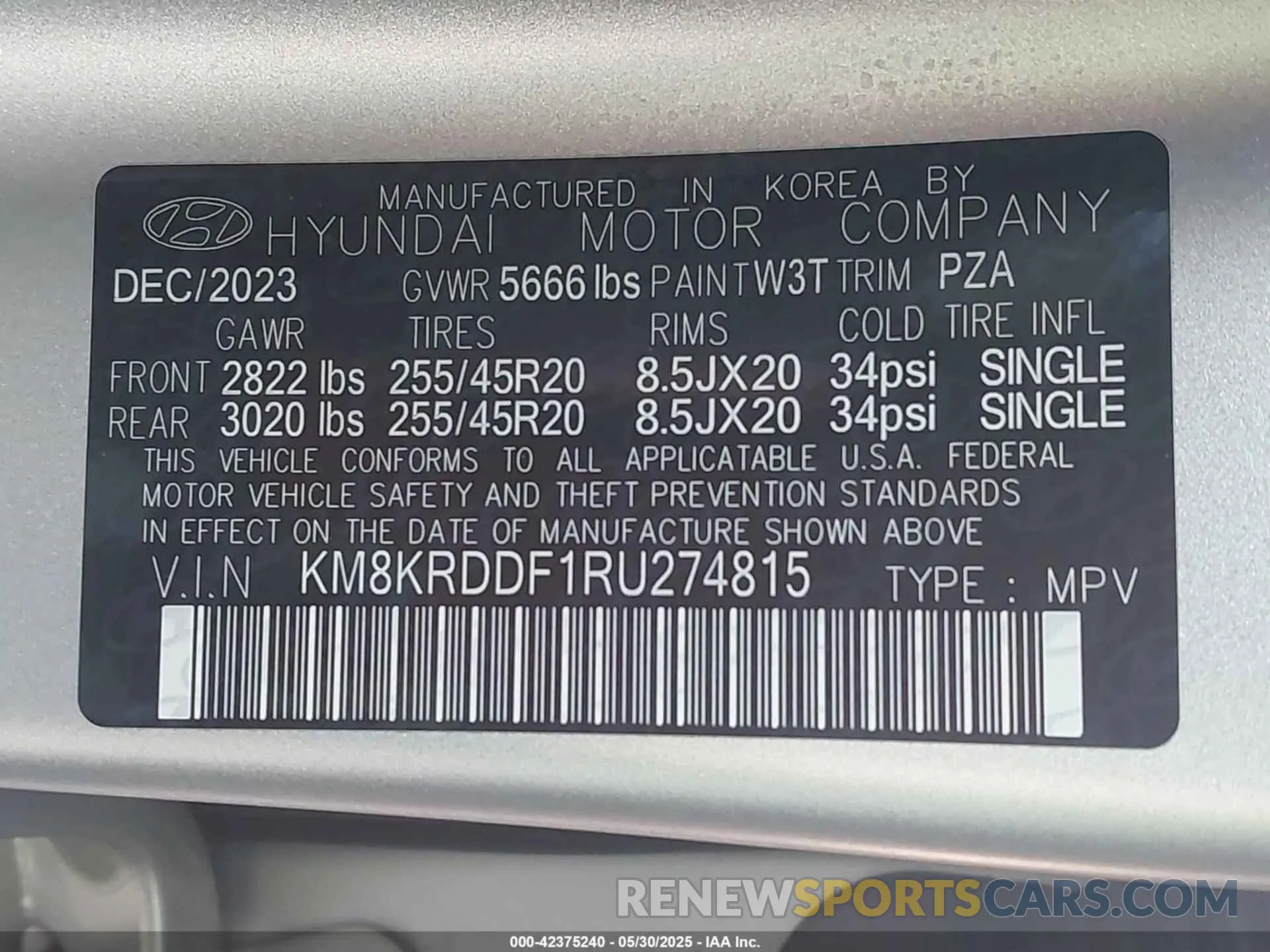 9 Photograph of a damaged car KM8KRDDF1RU274815 HYUNDAI IONIQ 5 2024