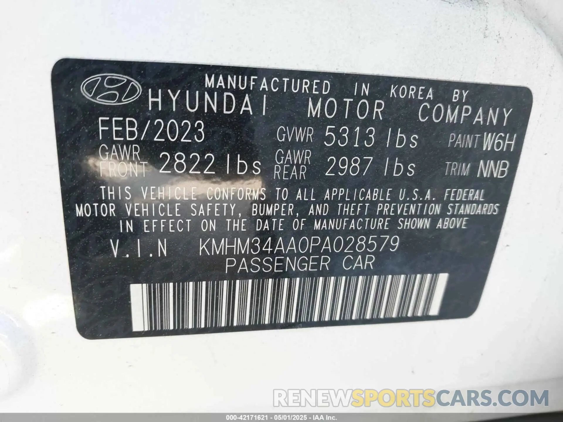 9 Photograph of a damaged car KMHM34AA0PA028579 HYUNDAI IONIQ 6 2023