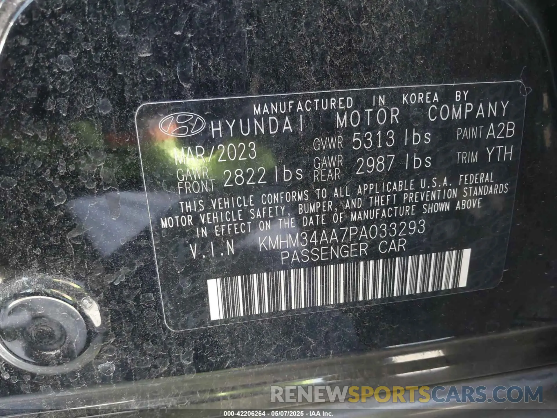 9 Photograph of a damaged car KMHM34AA7PA033293 HYUNDAI IONIQ 6 2023